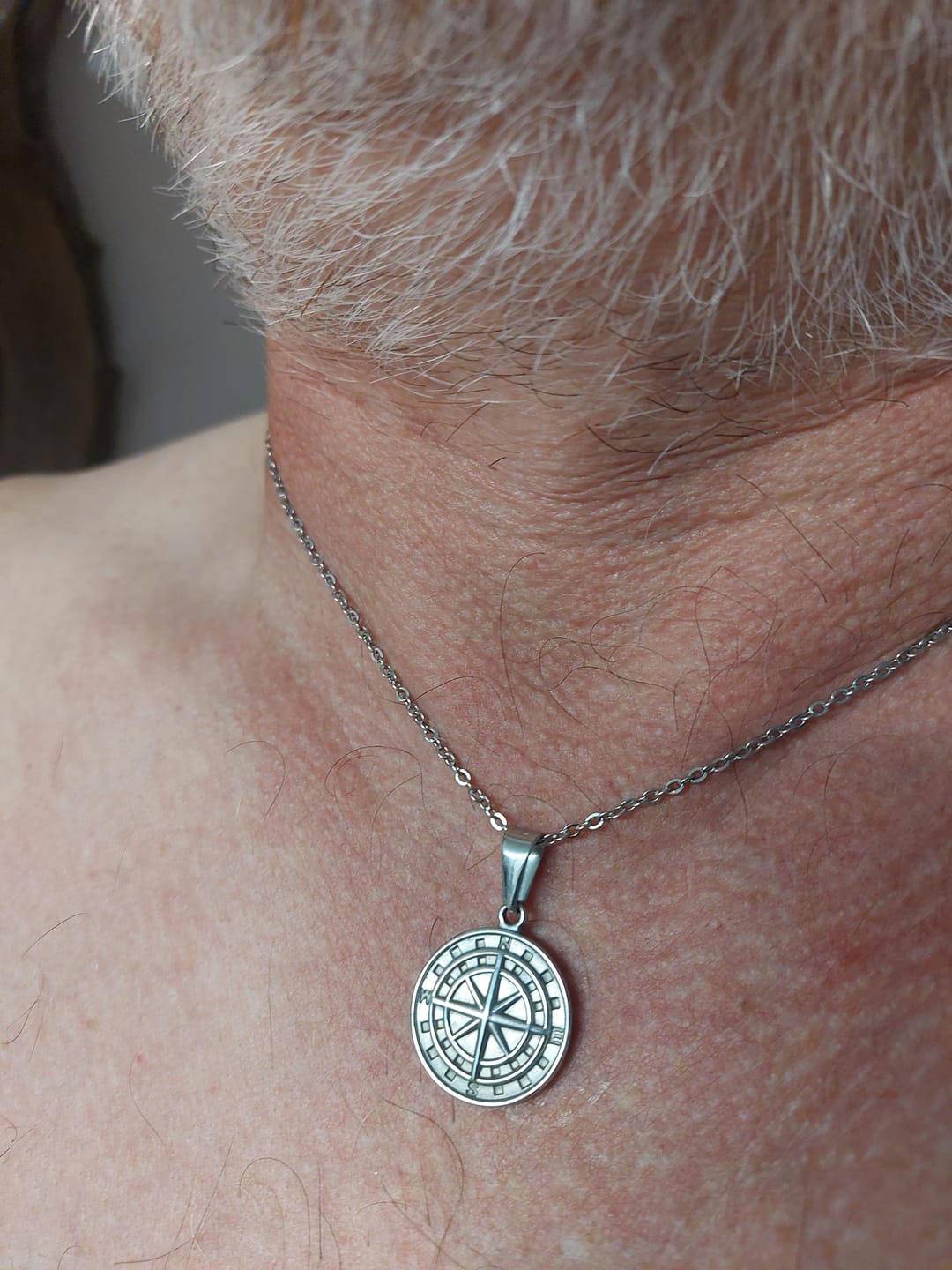 Customer photo review of "To My Husband" - Compass Pendant