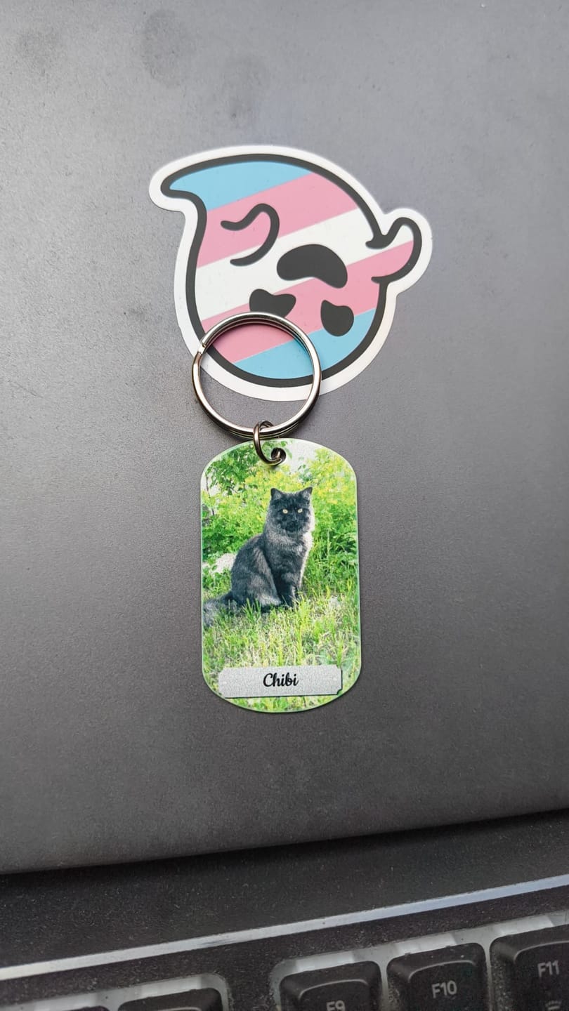 Customer photo review of Doppeltes Foto - Individueller Dog Tag Schlüsselanhänger