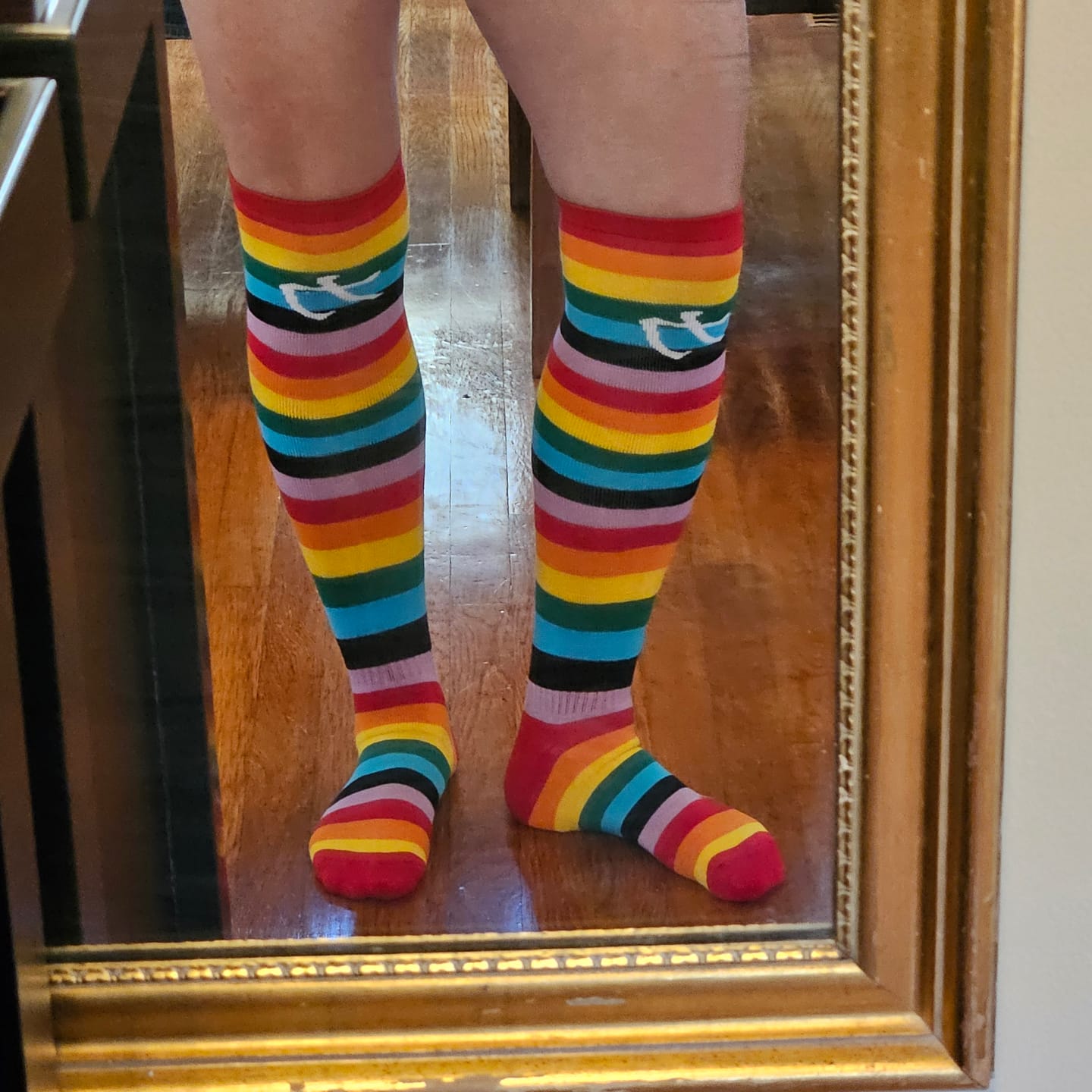 Customer photo review of Deadlift Socks - Rainbow