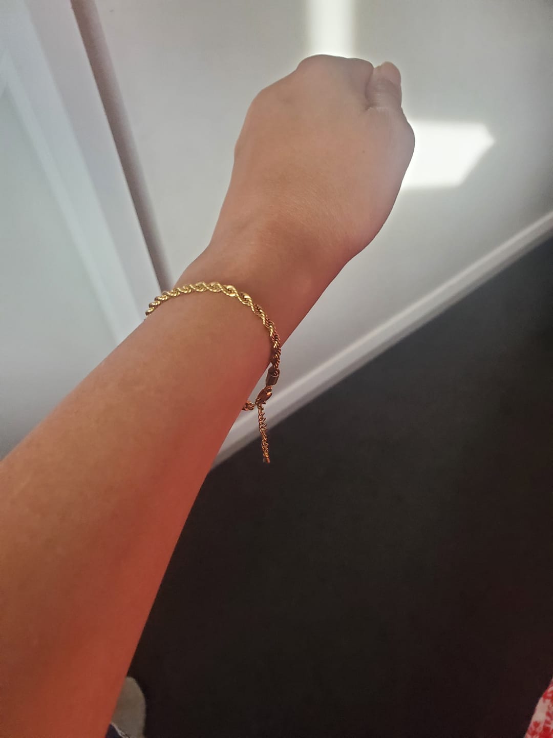 Customer photo review of Twisted 18K Gold Bracelet