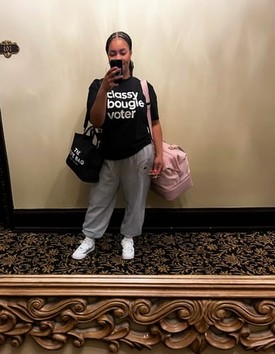 Customer photo review of Classy Bougie Voter Unisex Tee