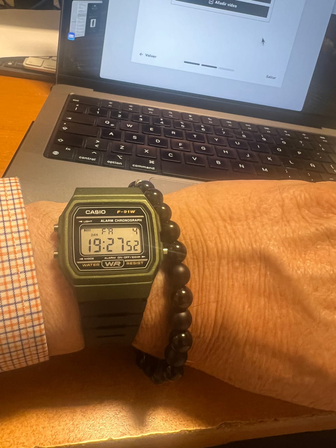 Customer photo review of Reloj Casio Vintage F-91WM-3ADF Verde/Negro