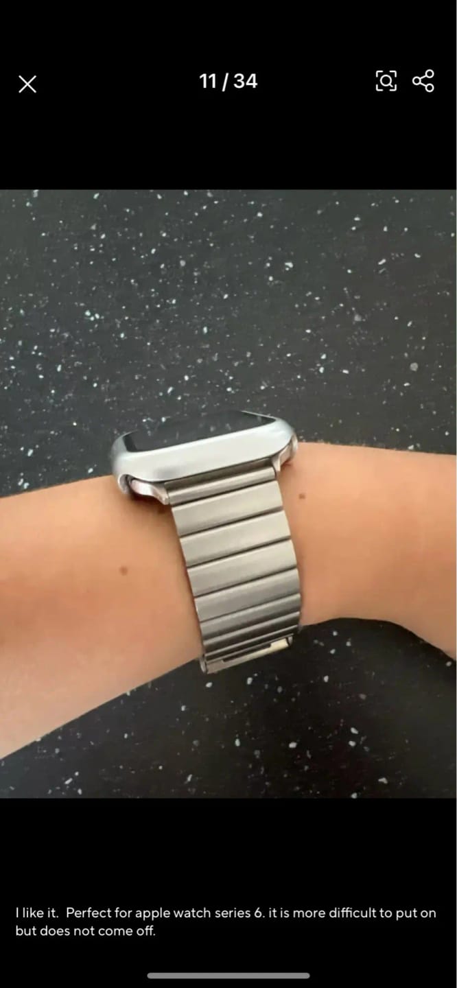 Customer photo review of Apple Watch Stainless Steel Band - Sleek Durable Design