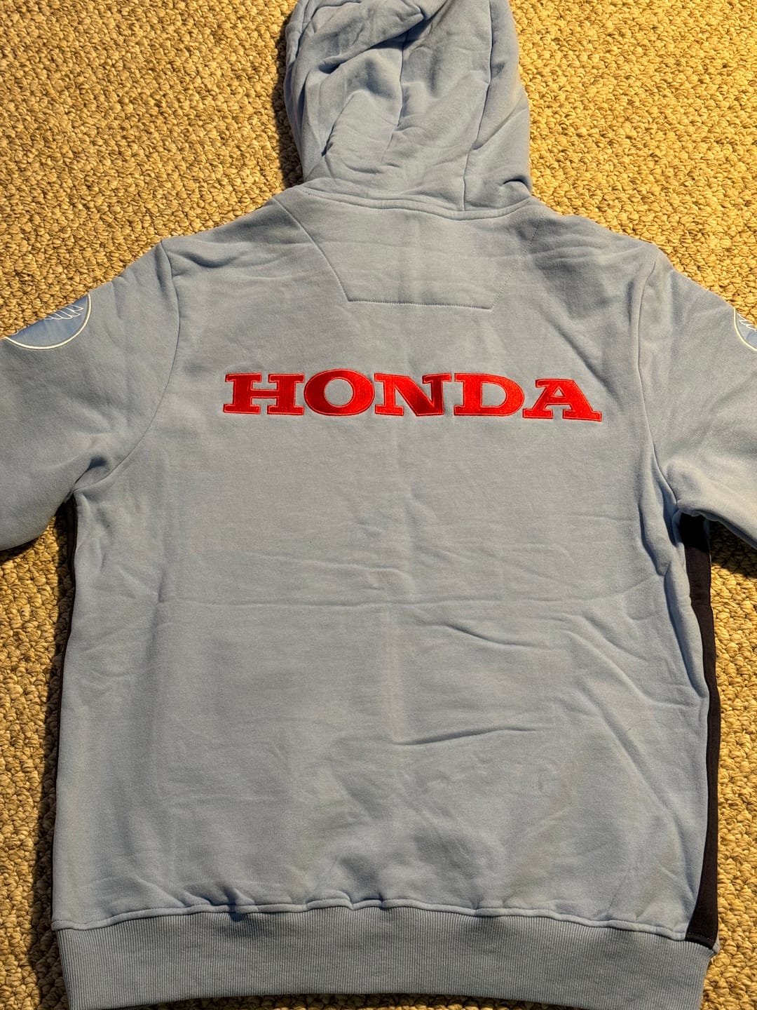 Customer photo review of Honda Racing Team Hoodie (1968) - Blue