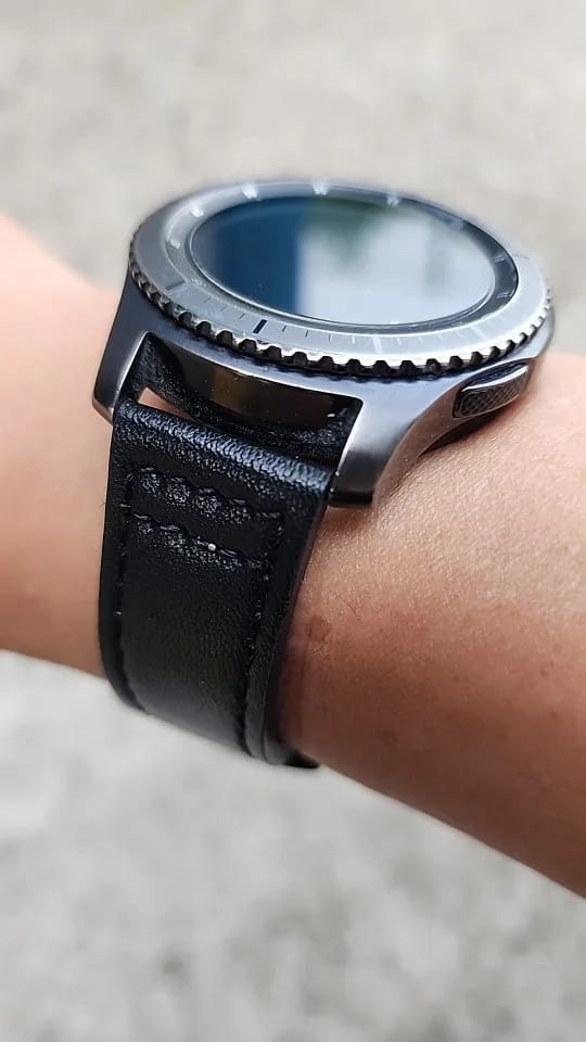 Customer photo review of Samsung Galaxy Watch Soft Leather Band - Premium Design