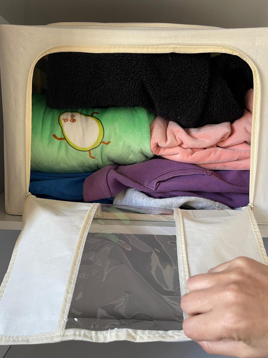 Customer photo review of Caja Organizadora de Tela Diseño Estructural Milhome