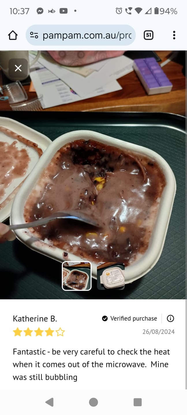 Customer photo review of Black Sticky Rice Pudding  with Taro and Coconut