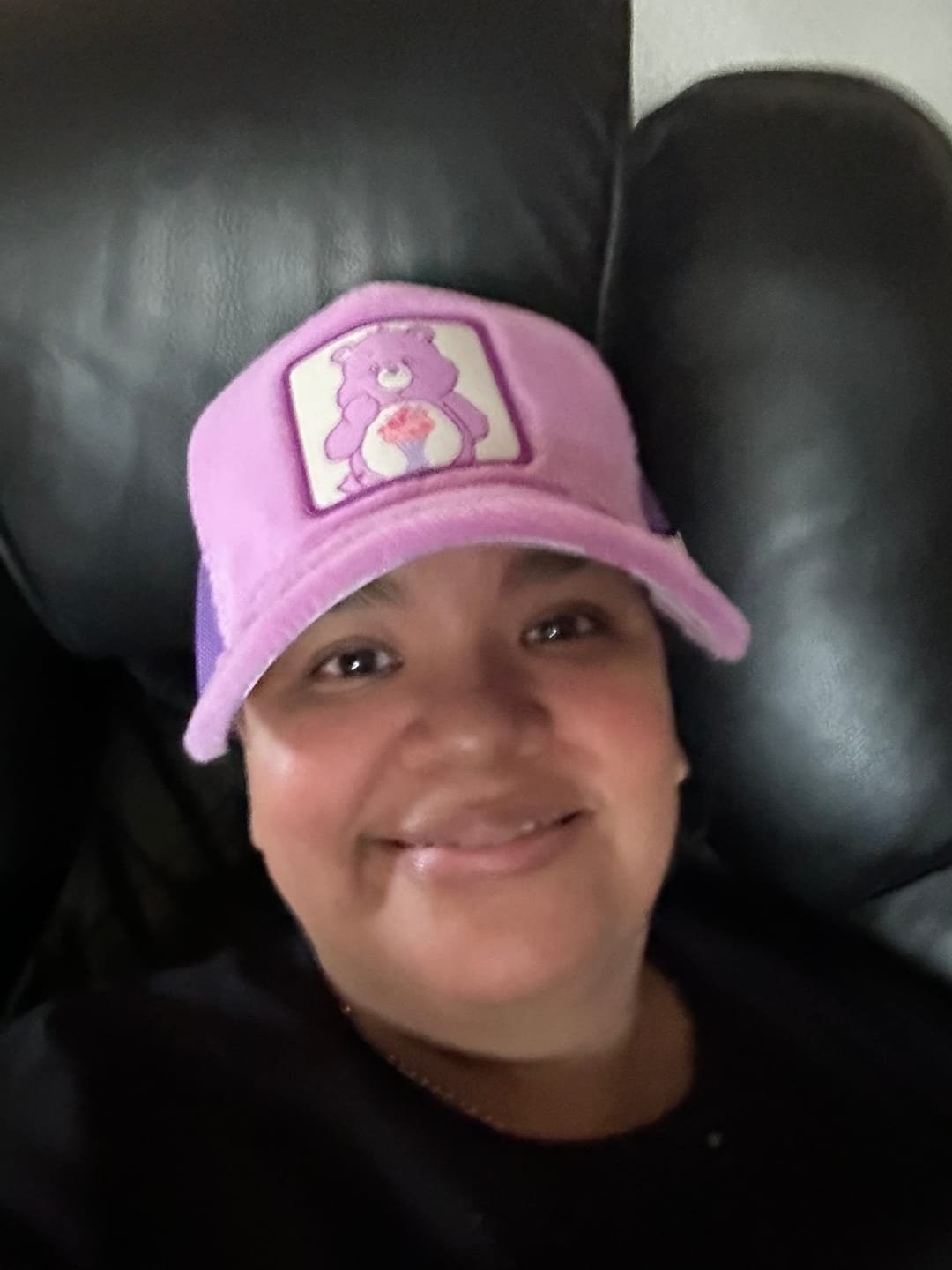 Customer photo review of OVERLORD X Care bears:  Share Bear Trucker Cap