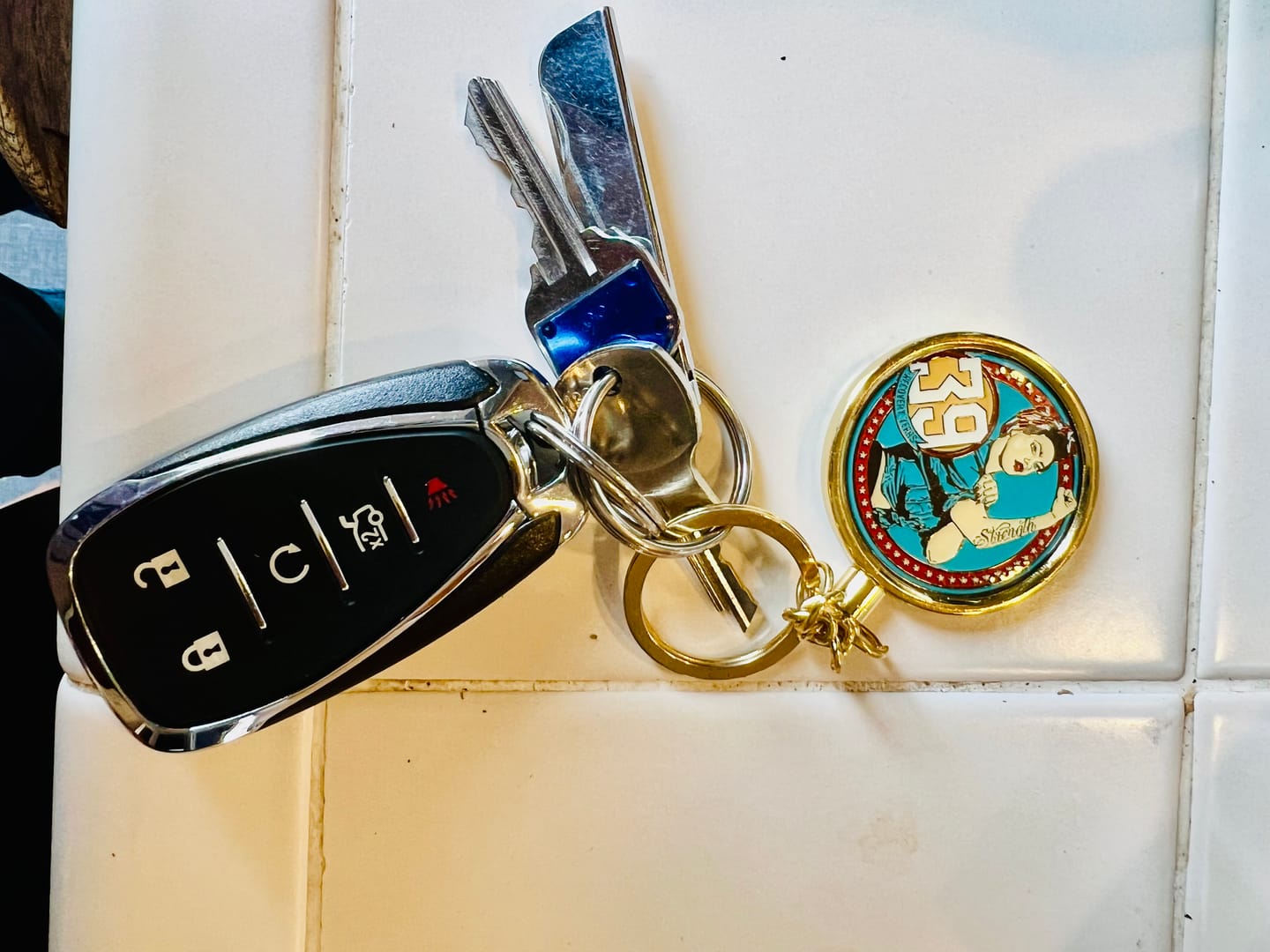 Customer photo review of 1 to 50 Year Rosie Recovery Strength AA/NA Medallions - Tri-Plate Chips/Coins