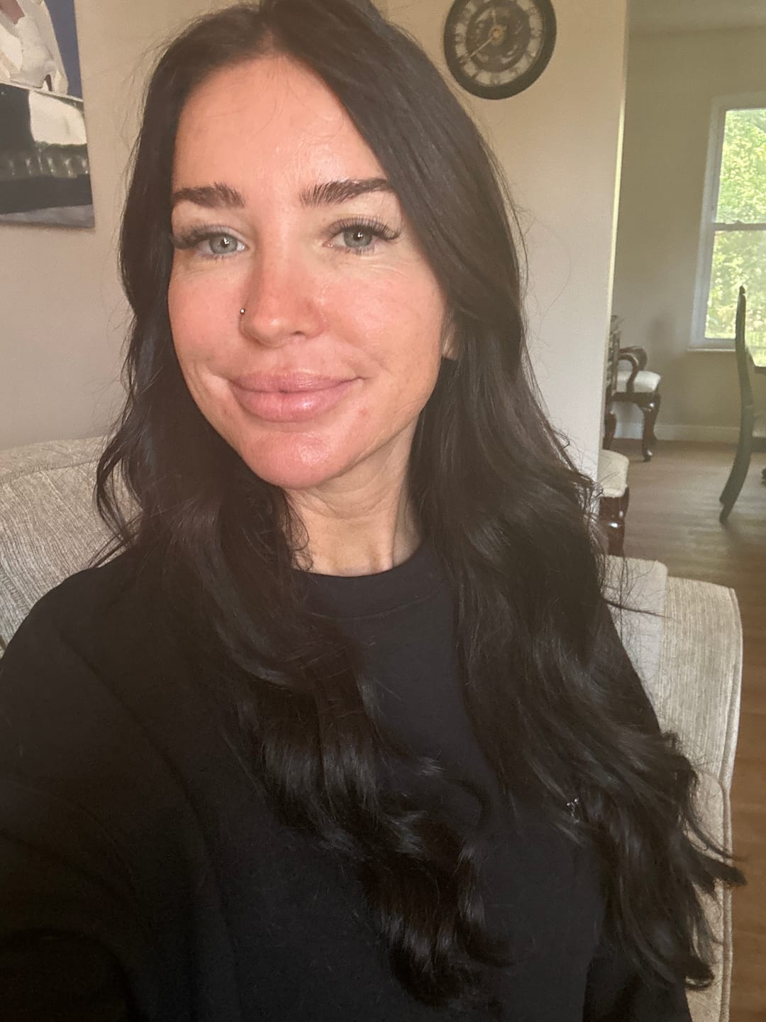 Customer photo review of Dark Brown #2 Natural Wave DIY Hair Extensions Home Kit