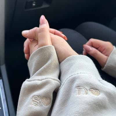 Customer photo review of Pull Personnalisé Couple Date