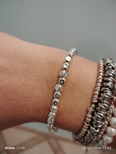 Customer photo review of bracciali dadini in argento 925