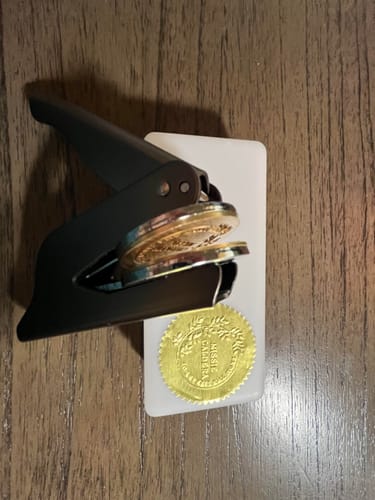 Customer photo review of Custom Book Embosser