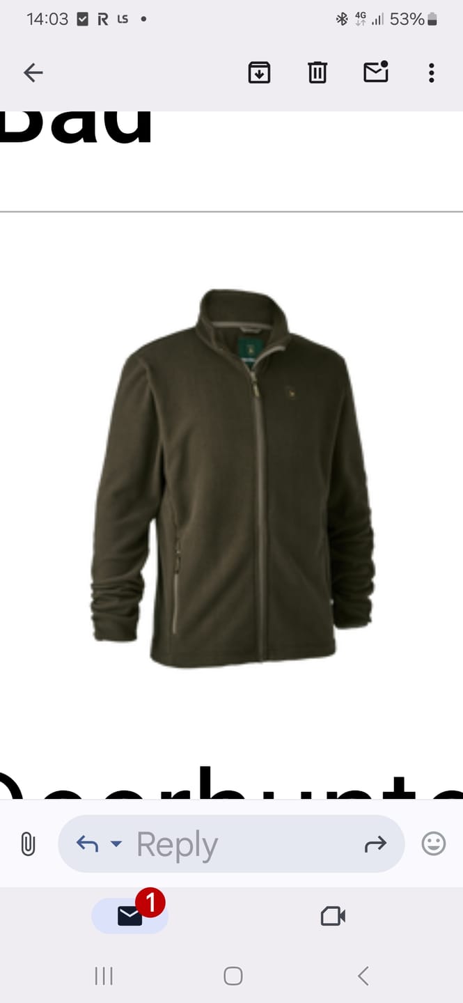 Customer photo review of Deerhunter Chasse Fleece Jacket - Beluga 5749