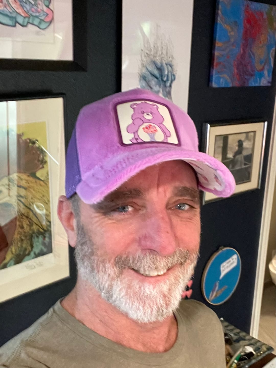 Customer photo review of OVERLORD X Care bears:  Share Bear Trucker Cap