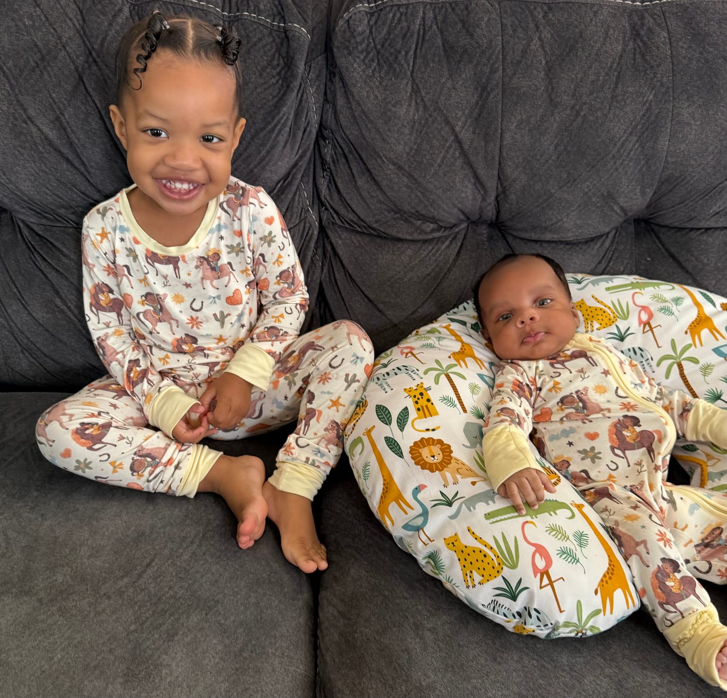 Customer photo review of Cowgirl Cuties 2 pc PJ Set Bamboo Pajamas Set Girls Toddler Size 4T - 12
