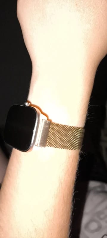 Customer photo review of Ticwatch Stainless Steel Mesh Band - Sleek Magnetic Closure
