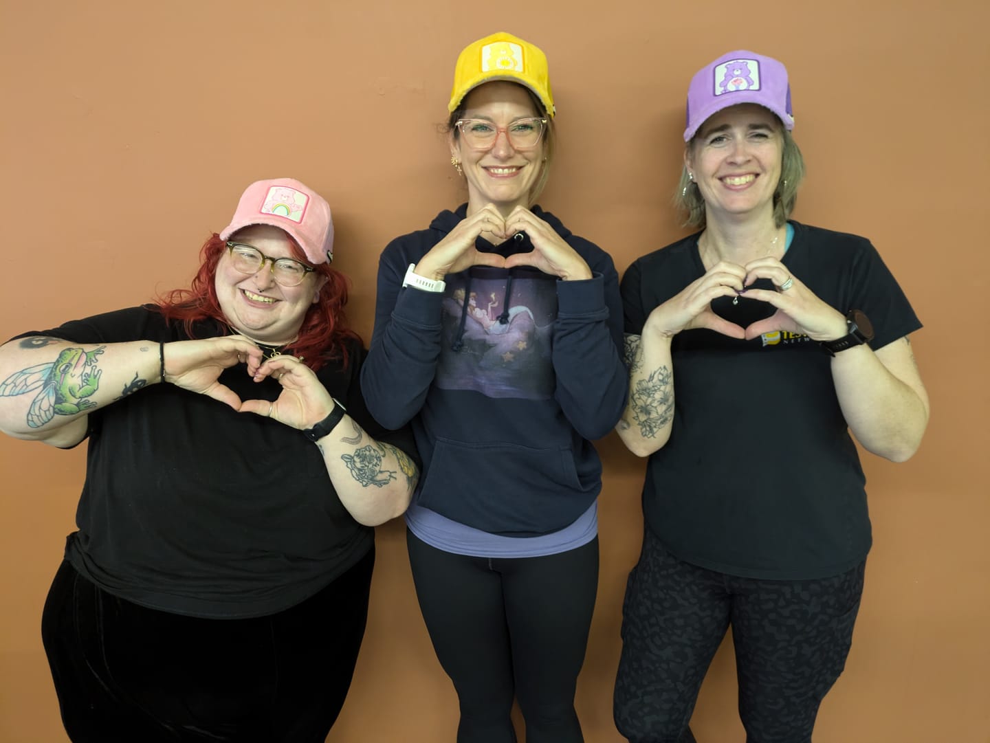 Customer photo review of OVERLORD X Care bears:  Cheer Bear Trucker Cap