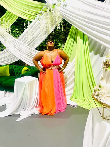 Customer photo review of calypso gown