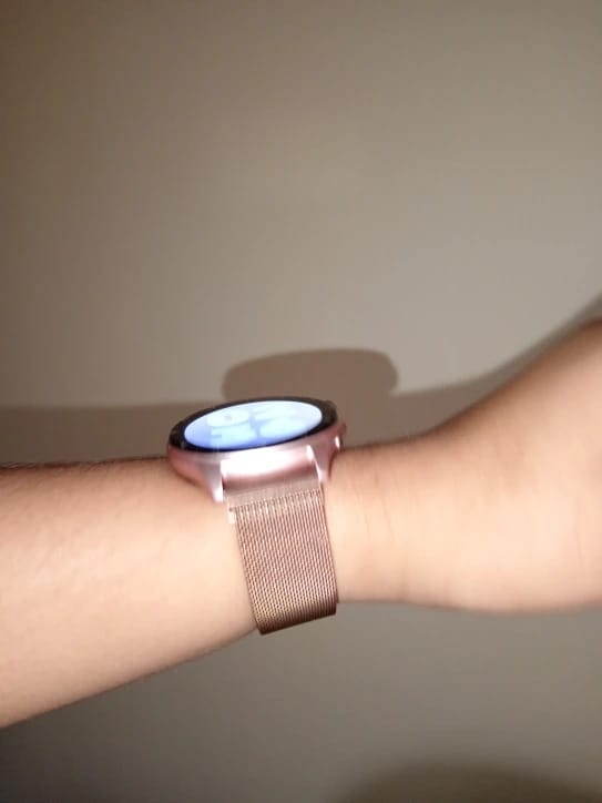 Customer photo review of Ticwatch Stainless Steel Mesh Band - Sleek Magnetic Closure