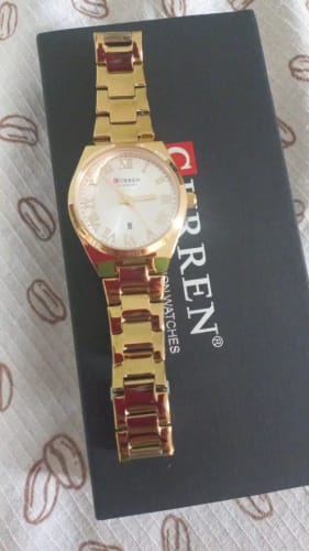 Customer photo review of Elegance® 9095 Gold Signature Women Watch Fashion Gold Stainless Stain Steel Ladies Watch Waterproof Quarzt Wristwatch Romatic Girlfriend Gift