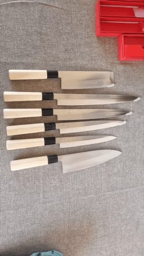 Customer photo review of Tatsumaki (竜巻) Sets - Japanese Sushi Steel Chef’s Knives