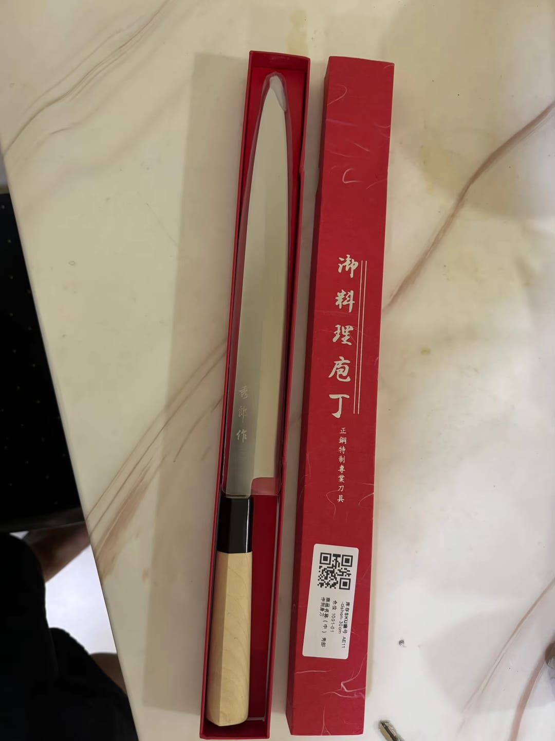 Customer photo review of Tatsumaki (竜巻) Sets - Japanese Sushi Steel Chef’s Knives