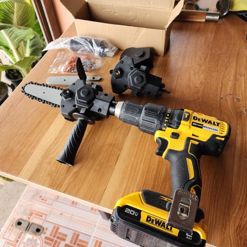 Customer photo review of PowerMax Säge - elektrischer Kettensägen-Bohreraufsatz