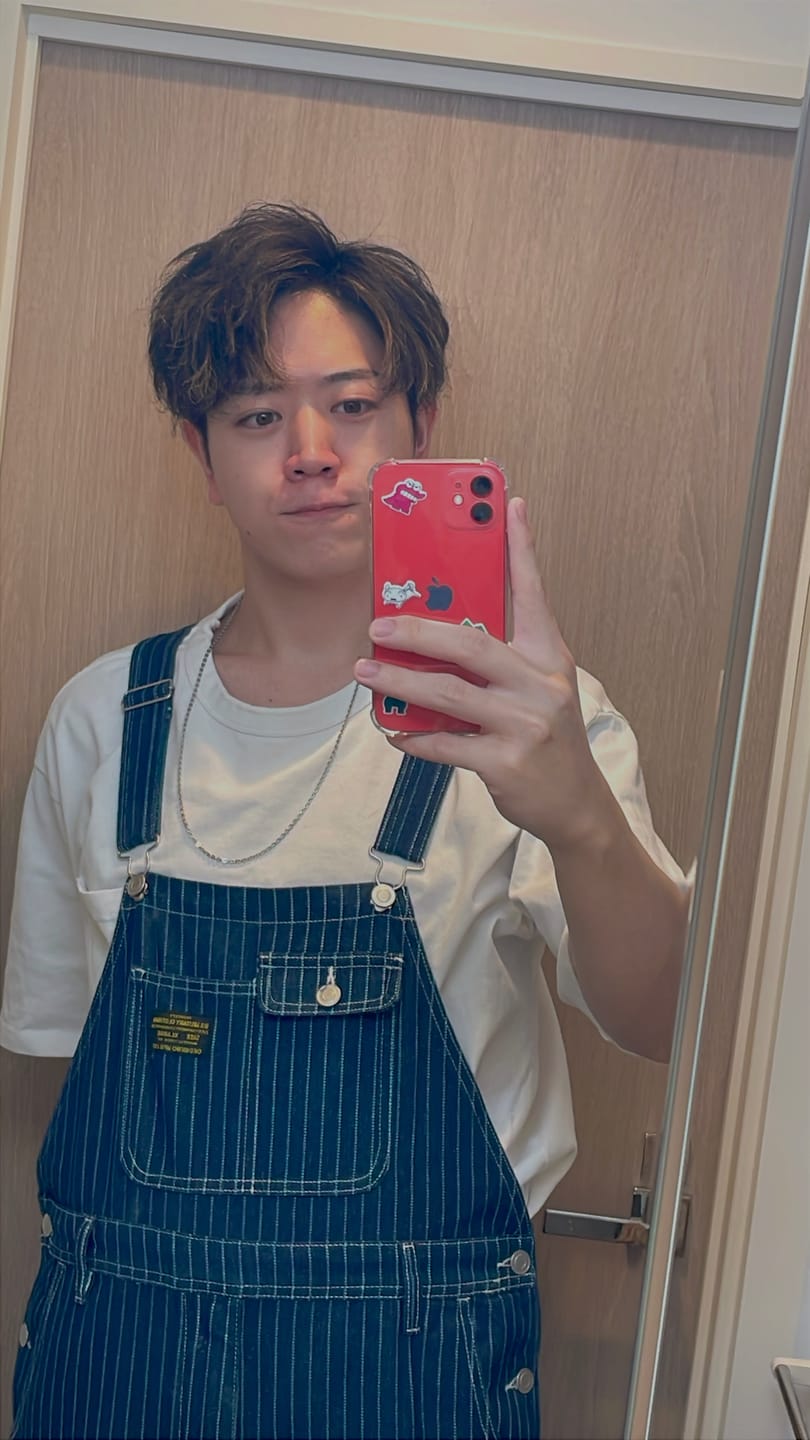 Customer photo review of ウォバッシュストライプデニムオーバーオール