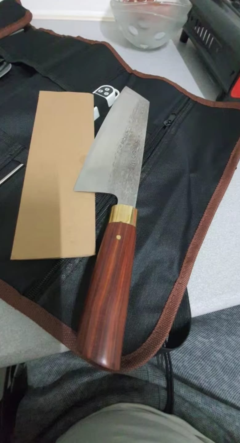 Customer photo review of Seiryu (青龍) - Japanese Damascus Steel Chef's Knife