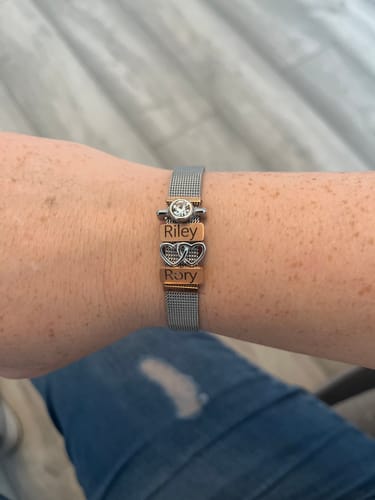 Customer photo review of Mesh bracelet silver/rose luxe