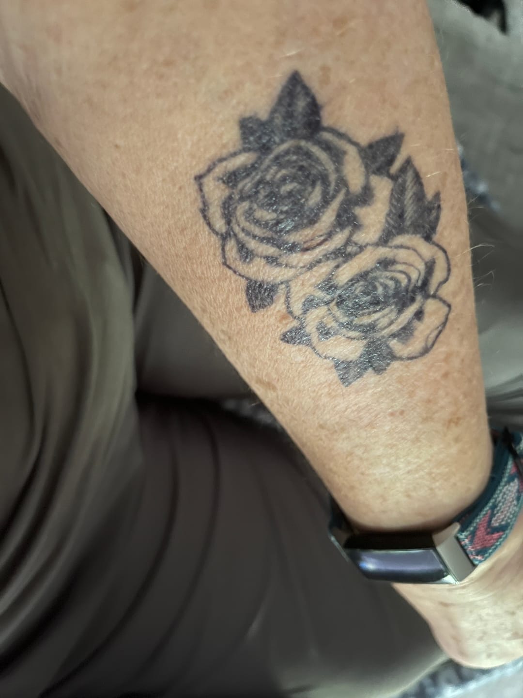 Customer photo review of Elegant Roses Tattoo - Semi Permanent