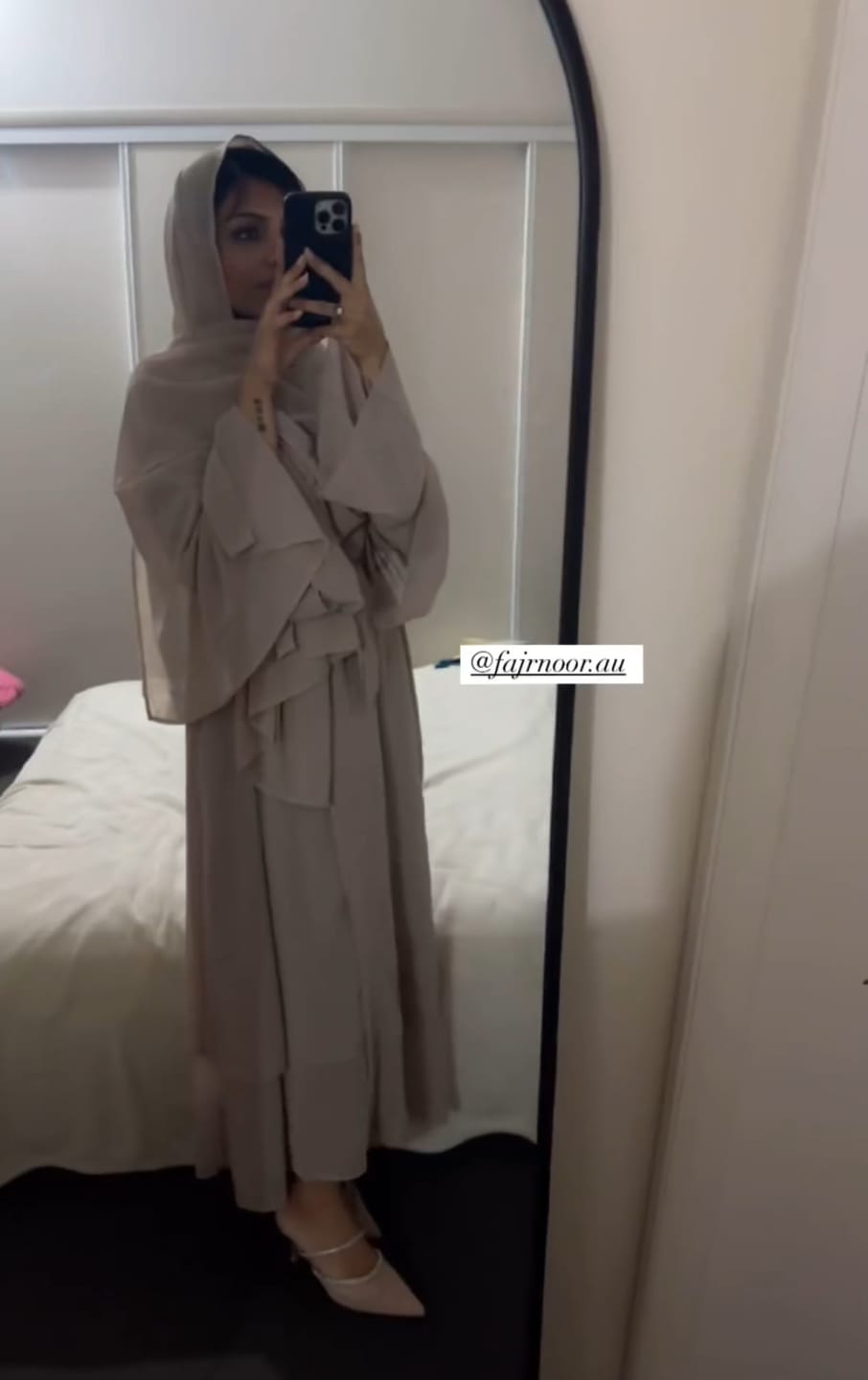 Customer photo review of Aisha Abaya with Hijab - Nude