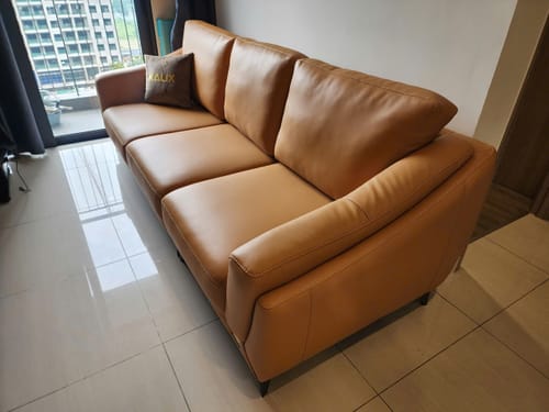 Customer photo review of Sofa văng da 3 chỗ tựa gối - CAPRI