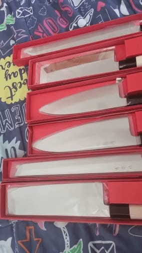 Customer photo review of Tatsumaki (竜巻) Sets - Japanese Sushi Steel Chef’s Knives