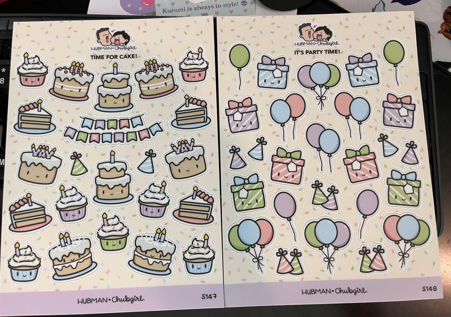 Customer photo review of Sticker Sheet - It's Party Time!