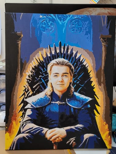Customer photo review of "King of Thrones" Paint by Numbers Kit