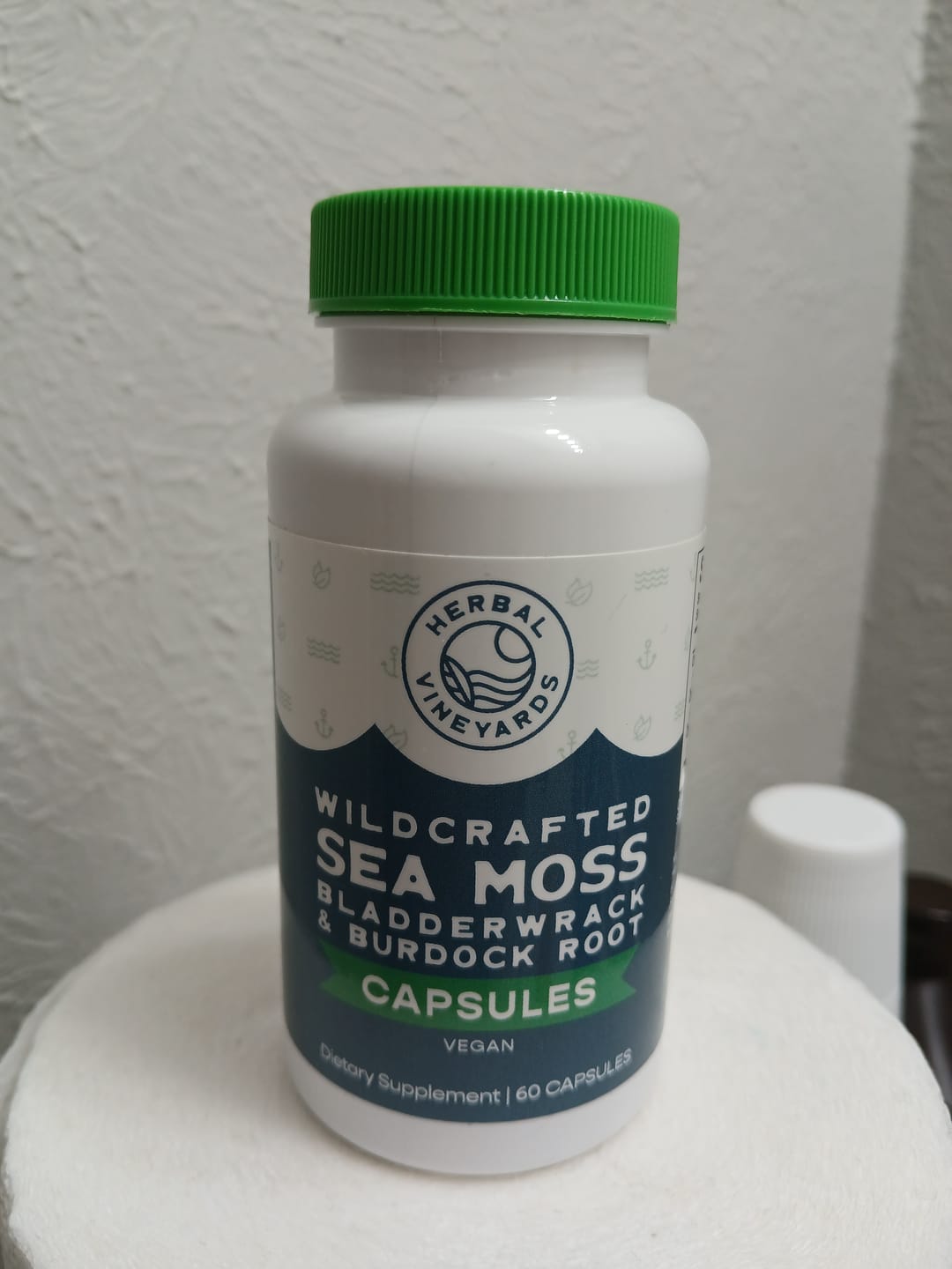 Customer photo review of ORGANIC SEA MOSS, BLADDERWRACK & BURDOCK ROOT VEGETABLE CAPSULES (1500 MG) - 60 Capsules