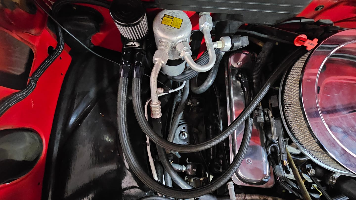 Customer photo review of SBC Catch Can Kit For 1.22" Push In Grommets