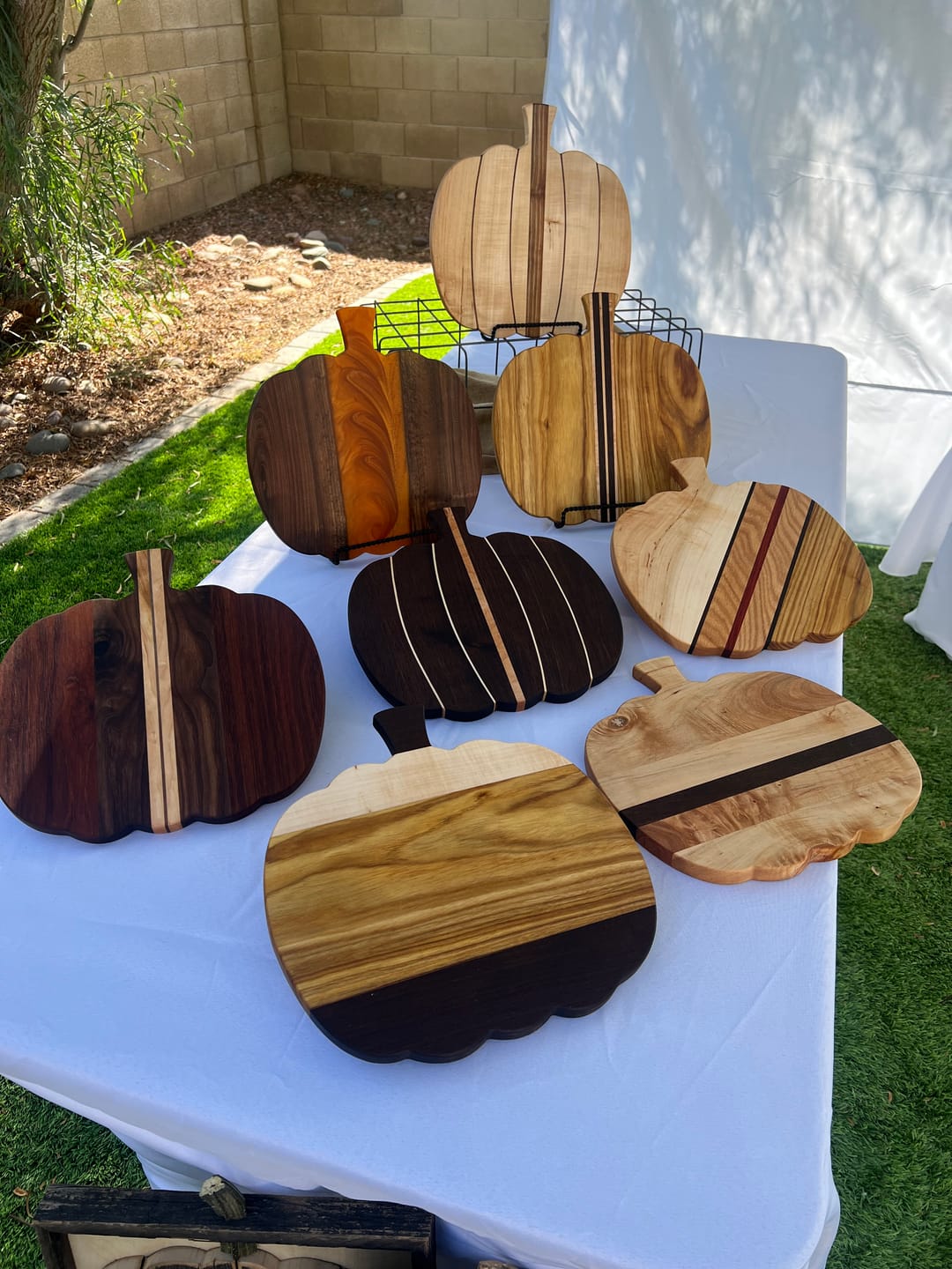 Customer photo review of 11.75x11.75" Pumpkin Serving Board Acrylic Router Template