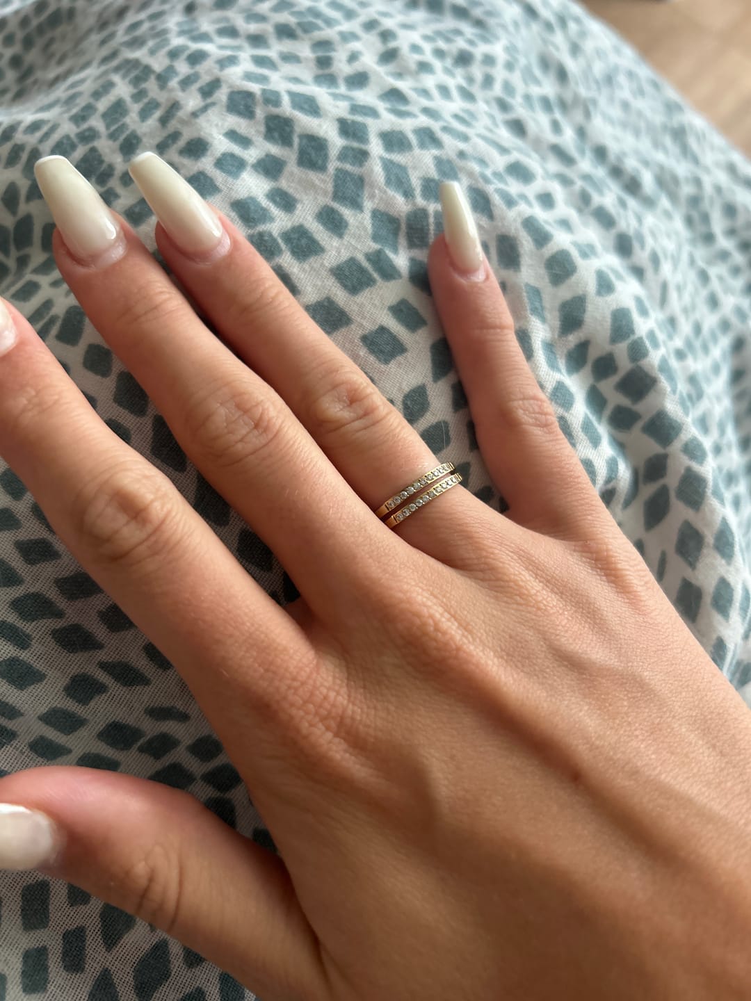 Customer photo review of Two Layers Ring | 18K vergoldet