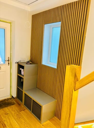 Customer photo review of Wooden Wall Panel | Natural Oak | Premium 3-sided Wood Veneer