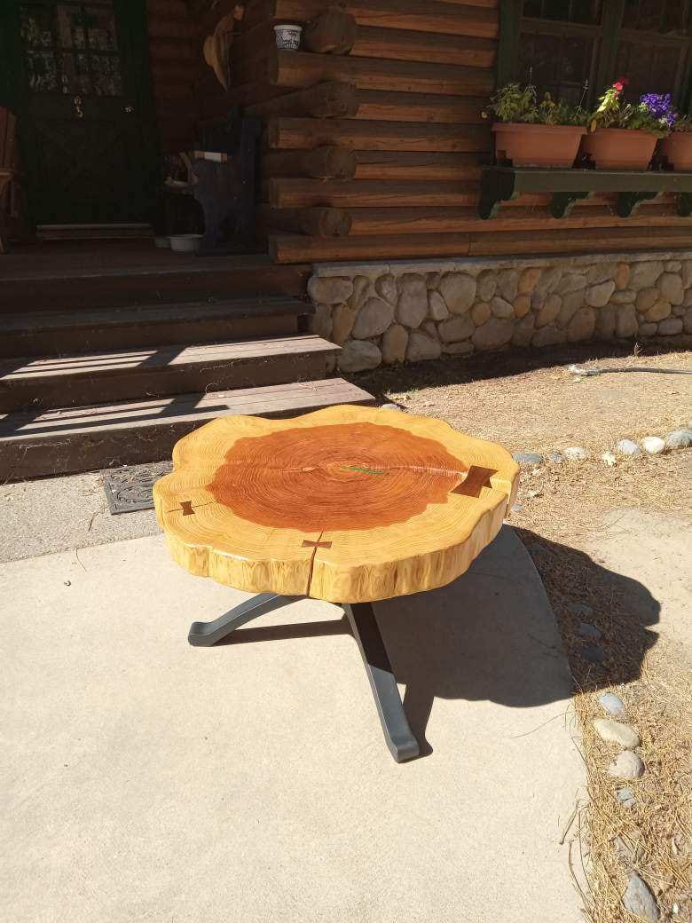 Customer photo review of Coffee Table Base 228 Wishbone 16H Metal Furniture for Round Table Top