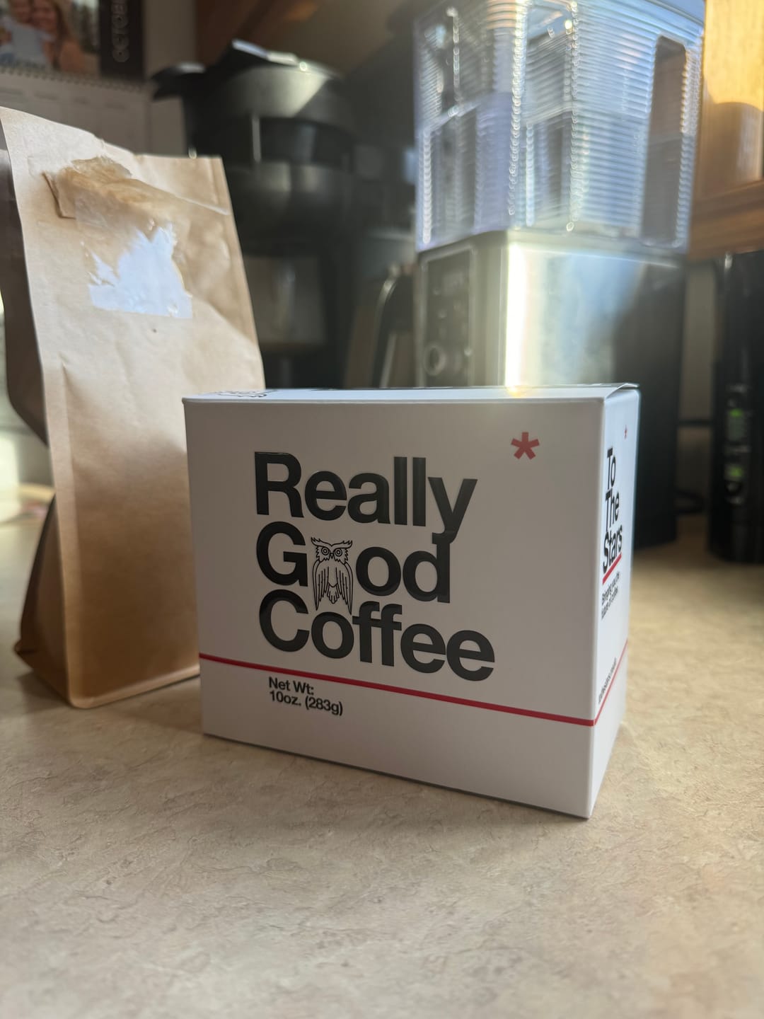 Customer photo review of To The Stars Really Good Coffee