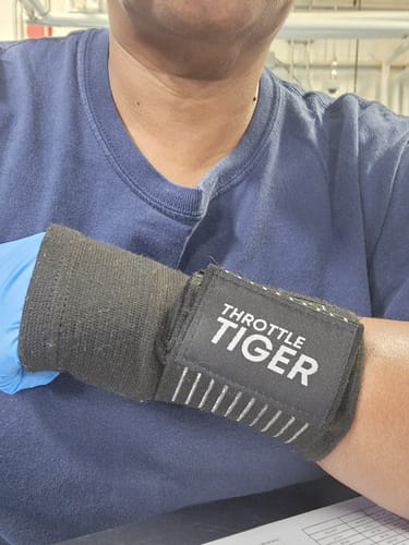 Customer photo review of Motorcycle Wrist Support - Ride Without Wrist Pain