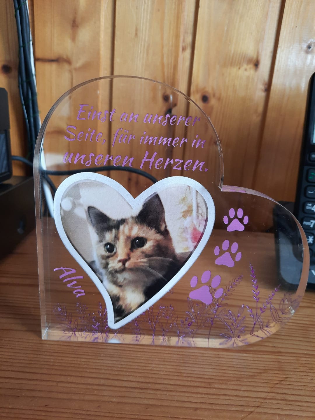 Customer photo review of Einst an meiner Seite - Individuelles Glasherz