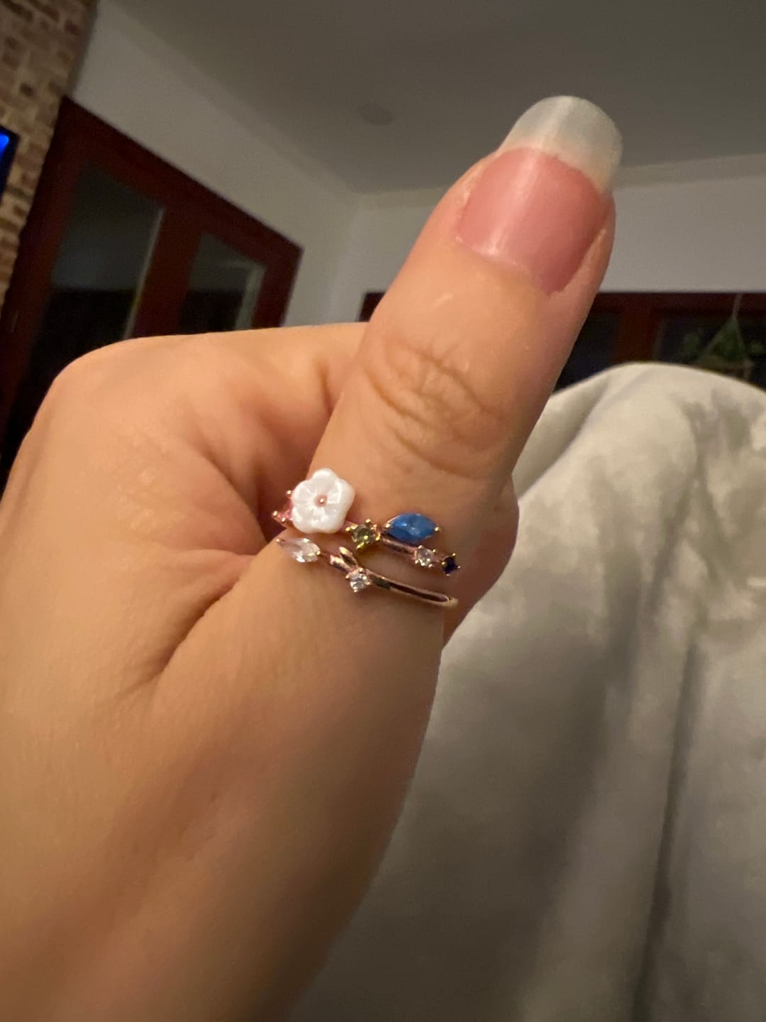 Customer photo review of Summer Bloom Leaf Ring