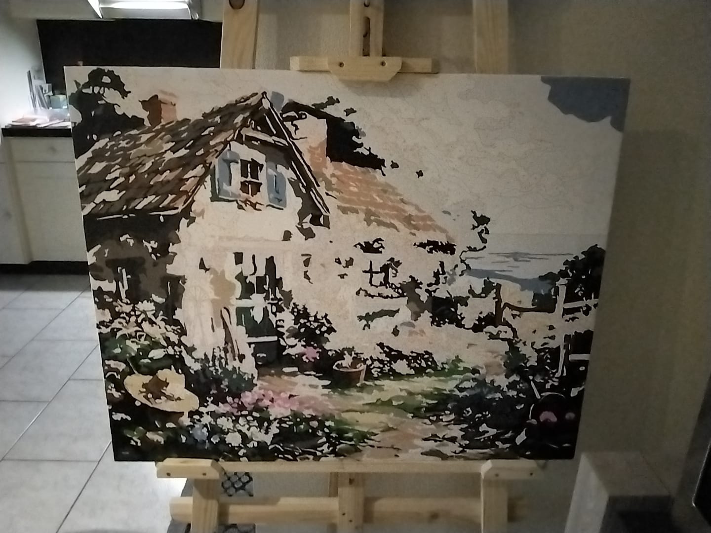 Customer photo review of Cottage Seaview - Paint by Numbers