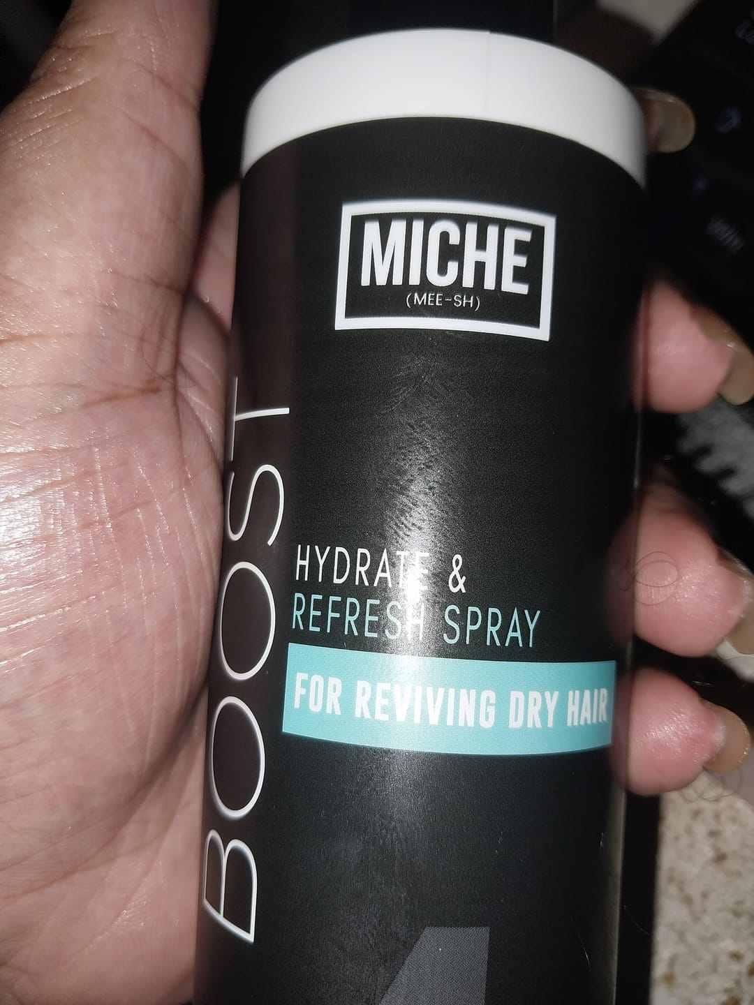 Customer photo review of BOOST Hydrate & Refresh Spray