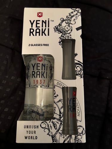 Customer photo review of Yeni Raki 2 Glasses Free Gift Set Arak Gift Set (Limited Edition)